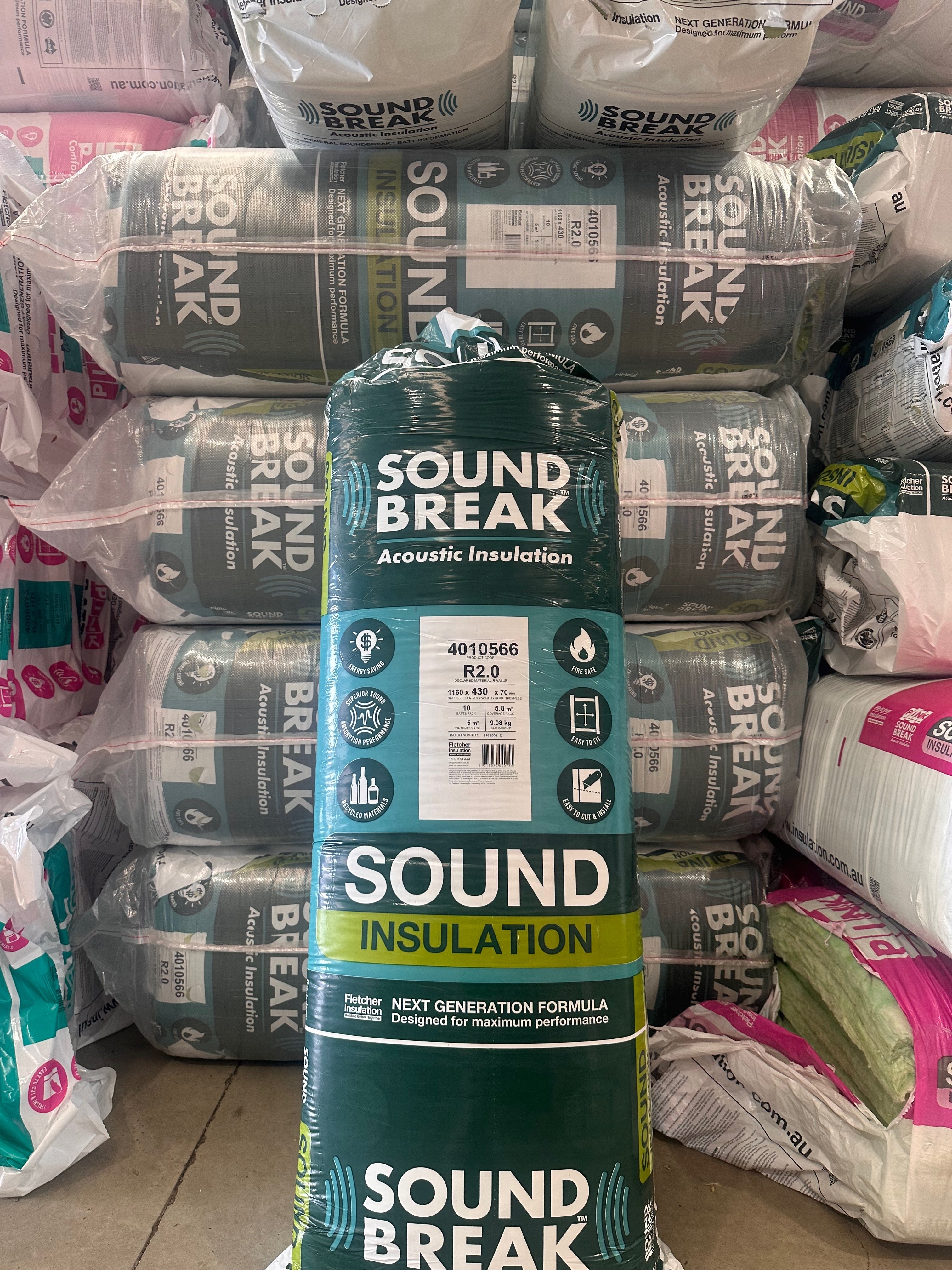 Stack of Sound Break acoustic insulation packages - Melbourne Insulation Online