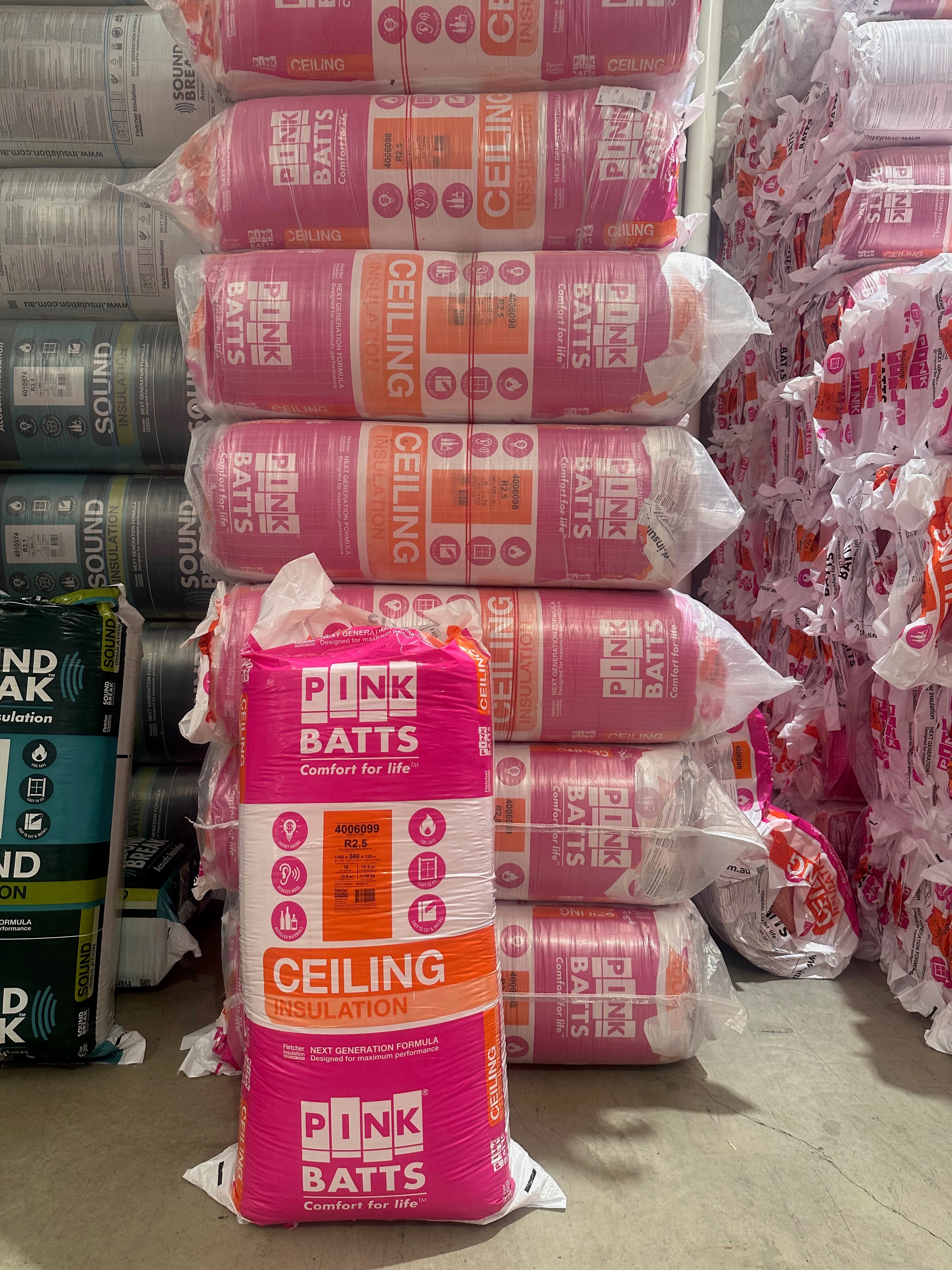 Fletcher Pink® Batts Ceiling Insulation R7.0
